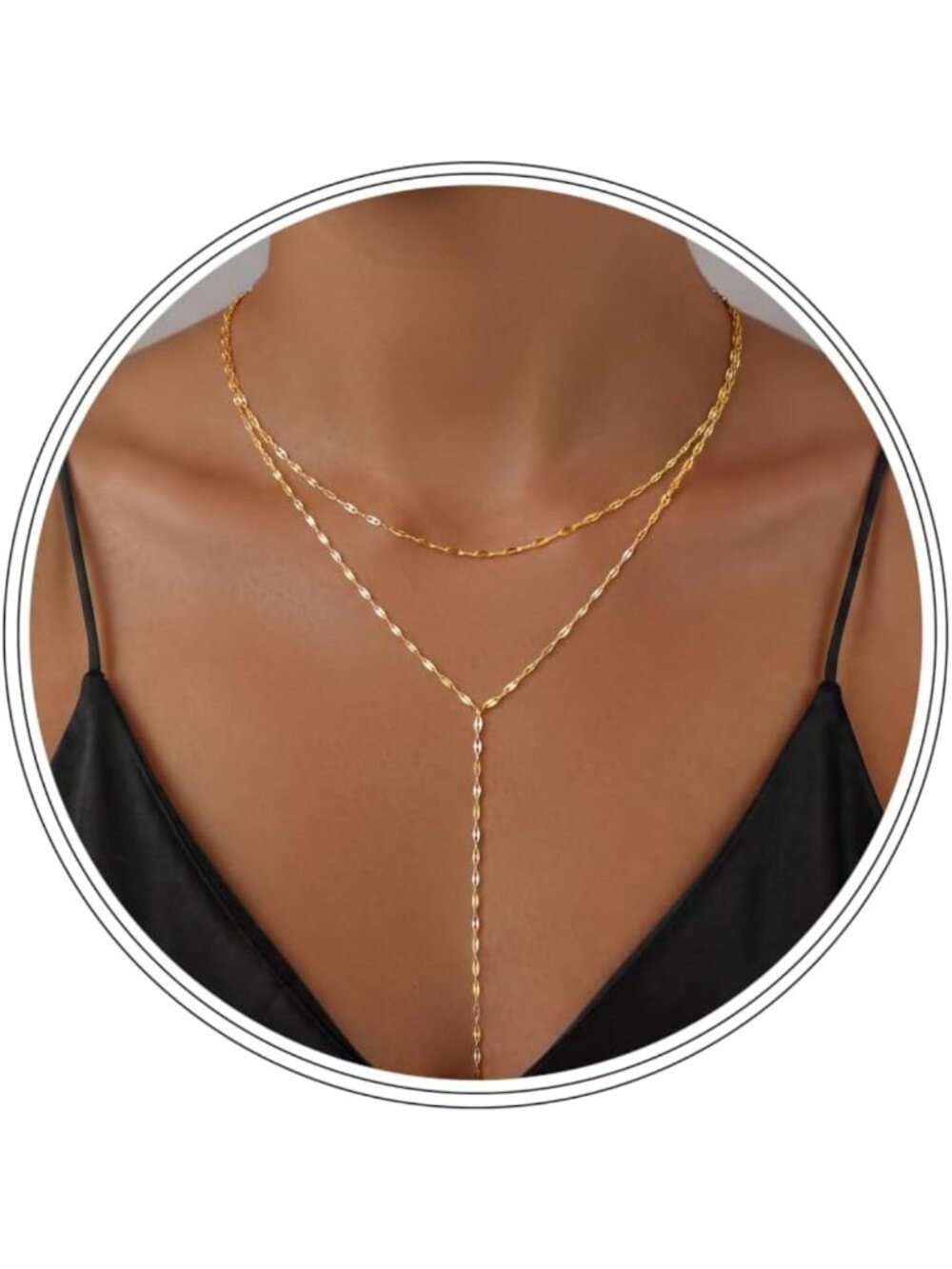 Sunburst Gold Y-Necklace for Women | Long Drop CZ Chain | Elegant Hoco Jewelry